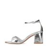 Zilverkleurige sandalen met hak