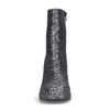 Zilverkleurige glitter enkelboots met hak