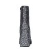 Zilverkleurige glitter enkelboots met hak