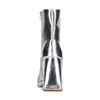 Zilverkleurige metallic enkellaarsjes met hak