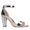 Zilverkleurige sandalen met hak