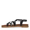 Zwarte sandalen met gekruiste banden
