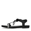 Zwarte sandalen met pompons