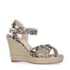 Snakeskin sleehakken met rieten zool