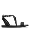 Zwarte sandalen met gespsluiting