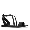 Zwarte sandalen met gespsluiting