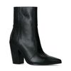 Zwarte enkellaarsjes met snakeskin