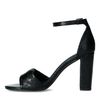 Zwarte sandalen met hoge hak