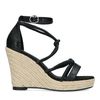 Zwarte sleehakken met snakeprint