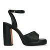 Zwarte platform sandalen met hak