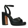 Zwarte platform sandalen met hak