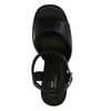 Zwarte platform sandalen met hak
