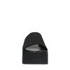 Zwarte hoge wedge sandalen