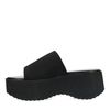 Zwarte hoge wedge sandalen