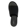 Zwarte hoge wedge sandalen