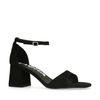 Zwarte sandalen met hak