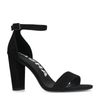 Zwarte sandalen met hak