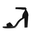 Zwarte sandalen met hak