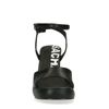 Zwarte platform sandalen met hak