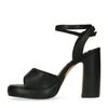 Zwarte platform sandalen met hak