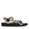 Beige sandalen met bandana bandjes