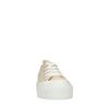Beige sneakers met platformzool