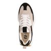 Vegan beige sneakers met zwarte details