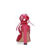 Roze slingback pumps met veters