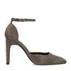 Goudkleurige glitter pumps met enkelbandje