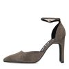 Goudkleurige glitter pumps met enkelbandje