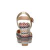 Roze sleehak sandalen met print