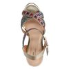 Roze sleehak sandalen met print