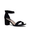 Minimal sandalen met hak zwart