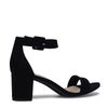 Minimal sandalen met hak zwart