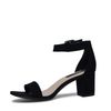 Minimal sandalen met hak zwart