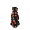 Zwarte sandalen met hak met bloemenprint