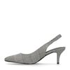 Geruite slingback pumps met kitten heel