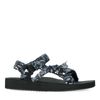 Zwarte sandalen met bandana bandjes