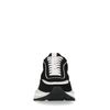Vegan zwart witte sneakers met roze detail