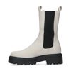 Chelsea boots en cuir - beige