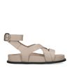 Sandales à plateforme en cuir beiges