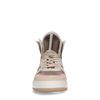 Baskets mi-hautes aux détails métallisés et roses - beige