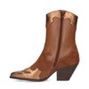 Santiags en cuir avec détails métallisés - marron