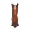 Santiags en cuir avec détails métallisés - marron