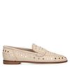 Penny loafers en cuir avec clous - beige