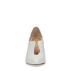 Escarpins cuir avec talon miroir - blanc