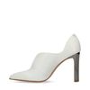 Escarpins cuir avec talon miroir - blanc