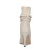 Bottes courtes en cuir avec talon aiguille - blanc