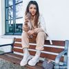 Bottes à lacets en cuir avec semelle plateforme - blanc cassé