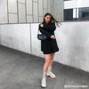 Bottes à lacets en cuir avec semelle plateforme - blanc cassé